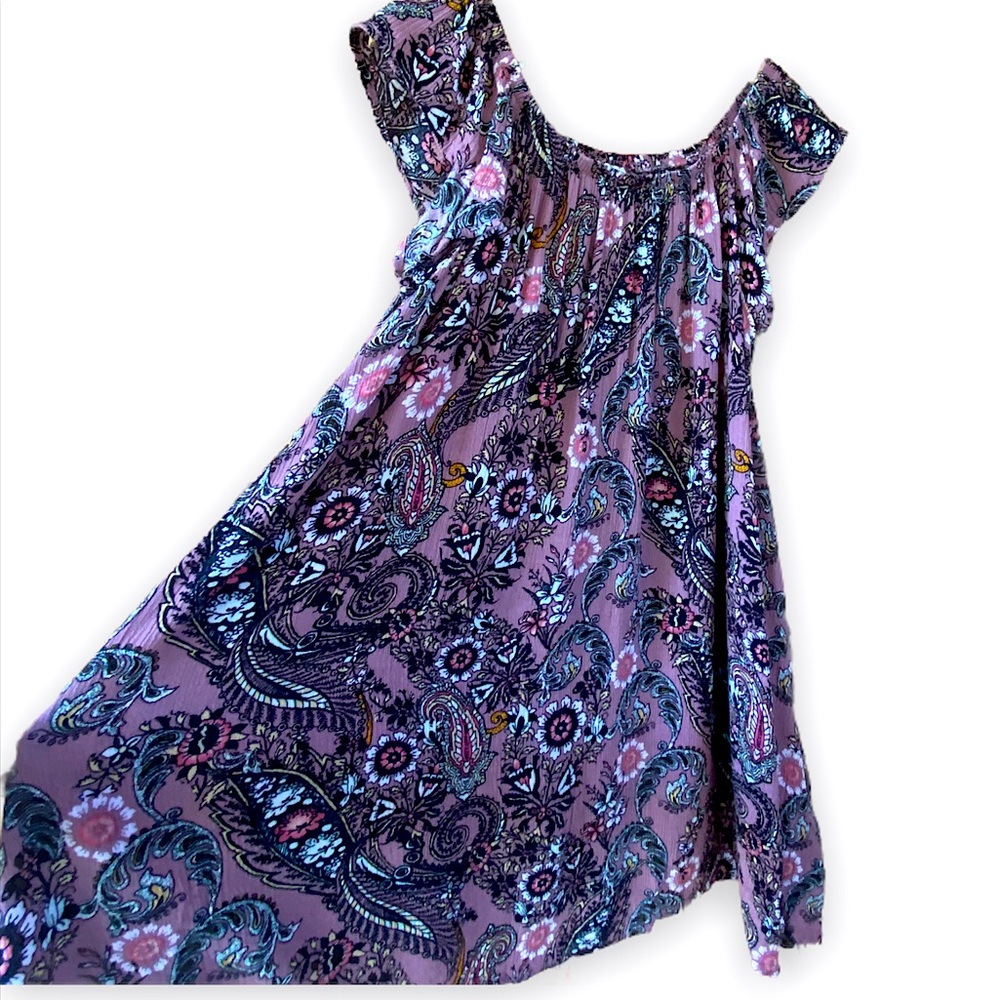 FREE PEOPLE LILAC OFF THE SHOULDER BABYDOLL DRESS SMALL